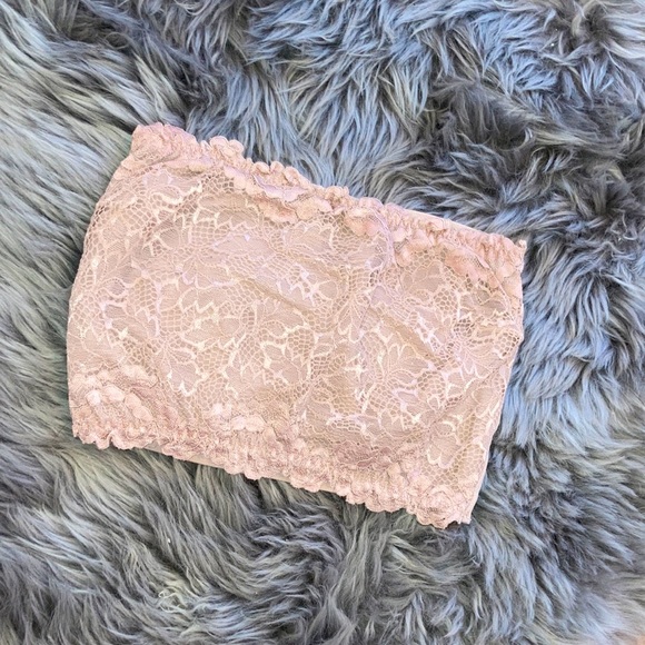 DYNAMITE strapless lace bandeau top, nude pink - Picture 1 of 1
